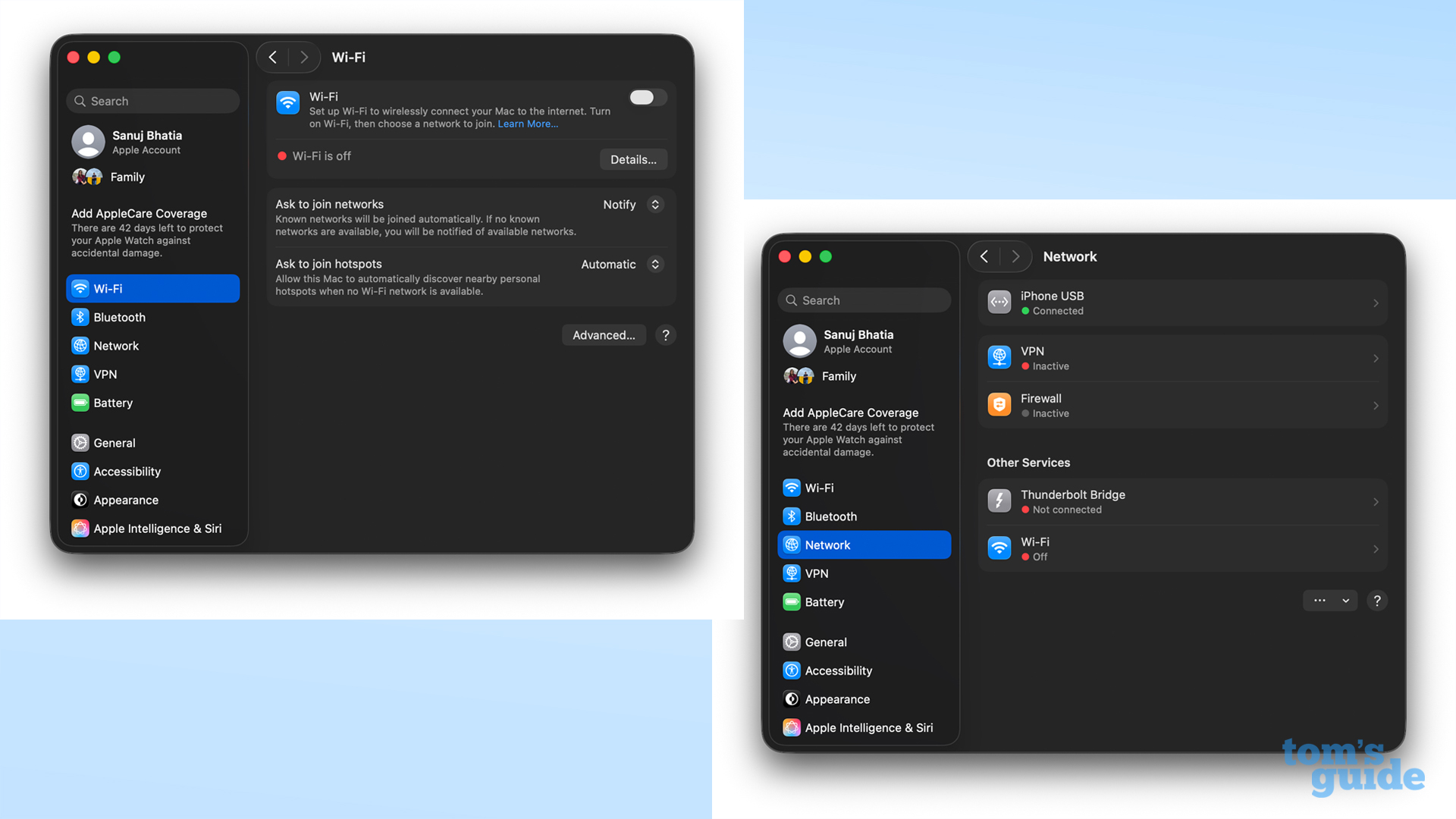 Wi-Fi tethering for iPhone on macOS continued