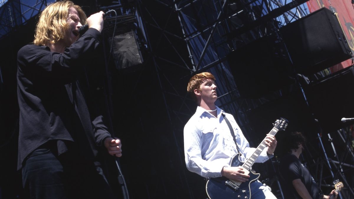 Josh Homme onstage with Screaming Trees in 1996