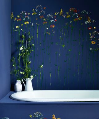 Annie Sloan Stencils Bathroom Meadow Flowers