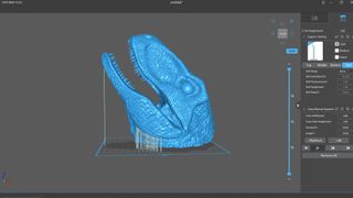 A raptor head in the ChituBox slicing software application
