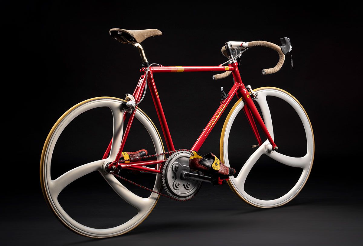Bikes featured in the Colnago museum, recently opened to the public