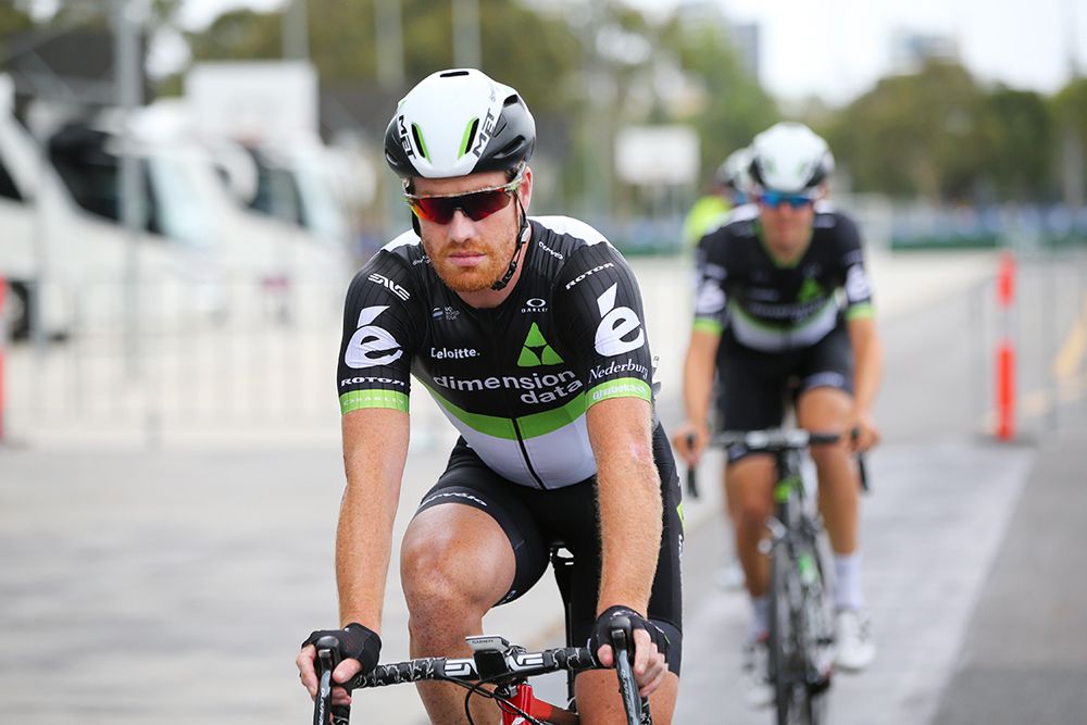 Tyler Farrar (Dimension Data) heads to the start