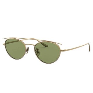 Pair of oval frame green-tinted Oliver Peoples sunglasses