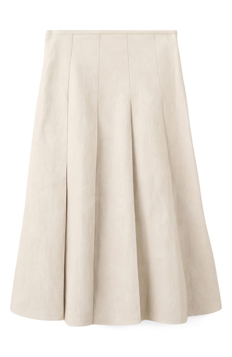 Sia Faux Leather Godet Skirt