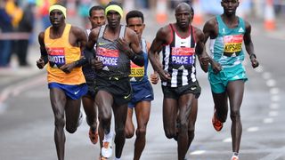 Men's elite race at the London Marathon