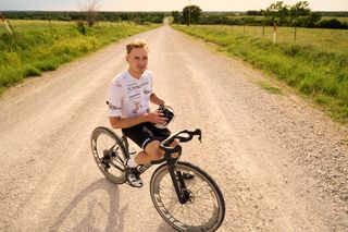 Petr Vakoč on a gravel road 