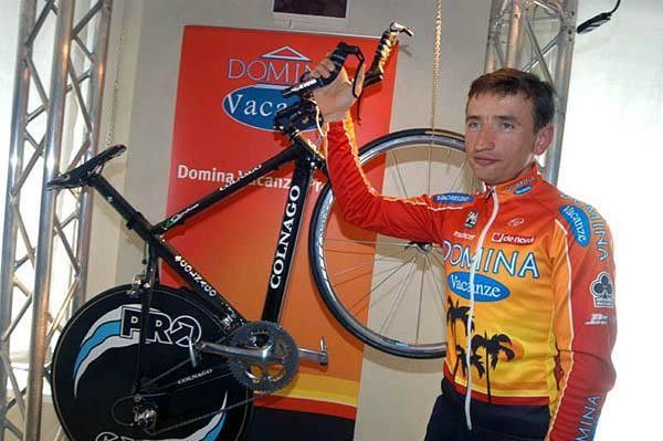Serguei Gonchar with the time trial bike