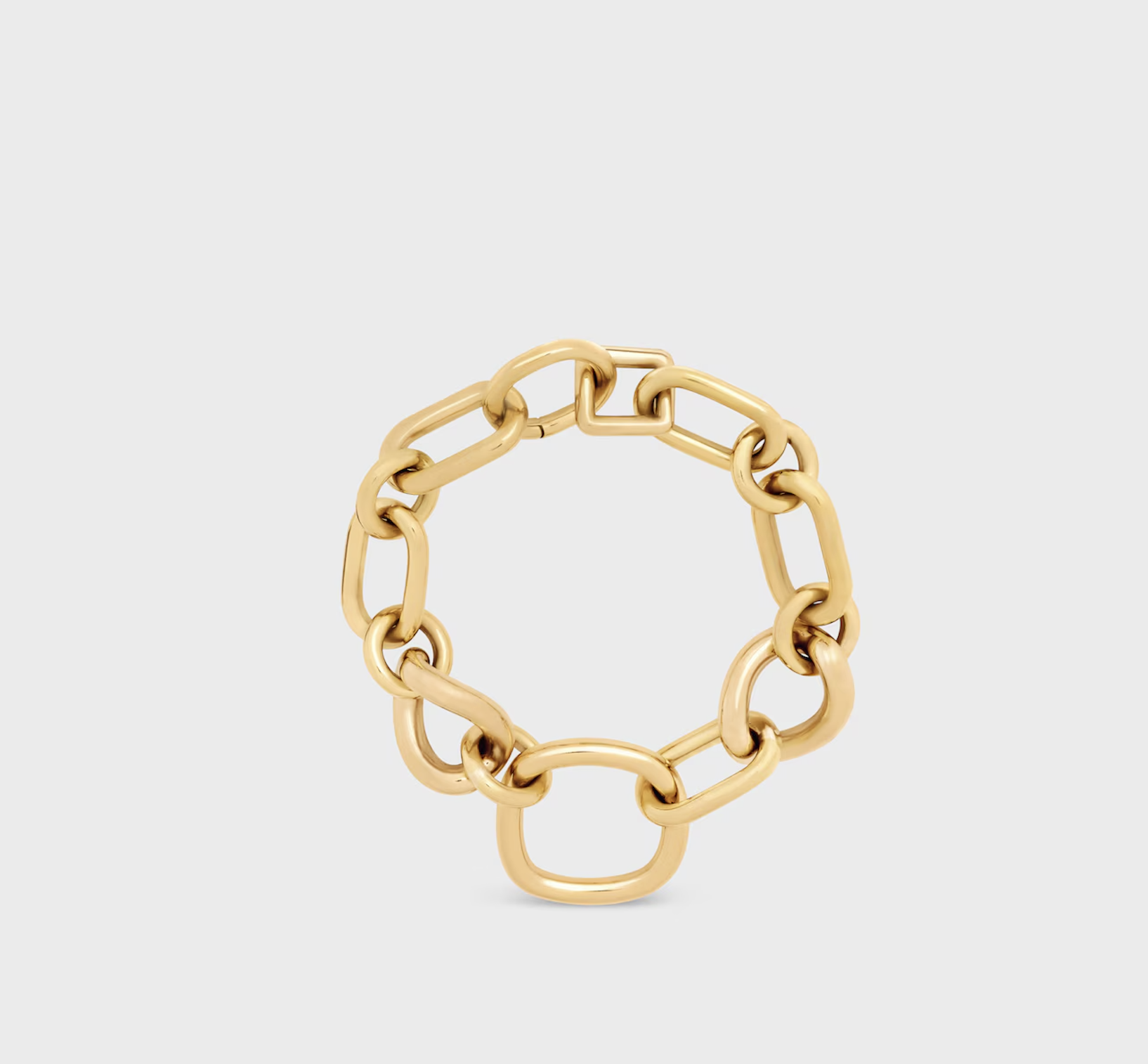 CELINE, Celine Charms Modern Thin Gourmette in Brass With Gold Finish