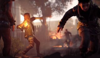 rebel throws fire-bomb in Homefront: The Revolution