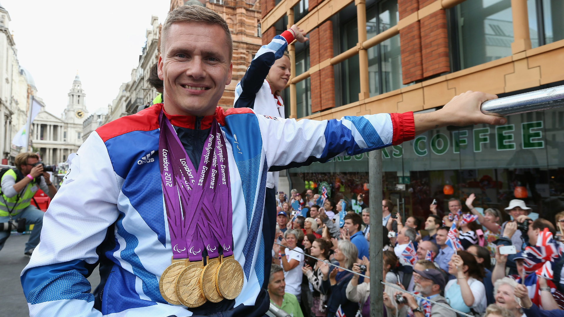 David Weir during the London 2012 celebration parade