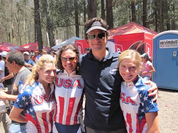 USA Cycling's Marc Gullickson and America's podium girls.