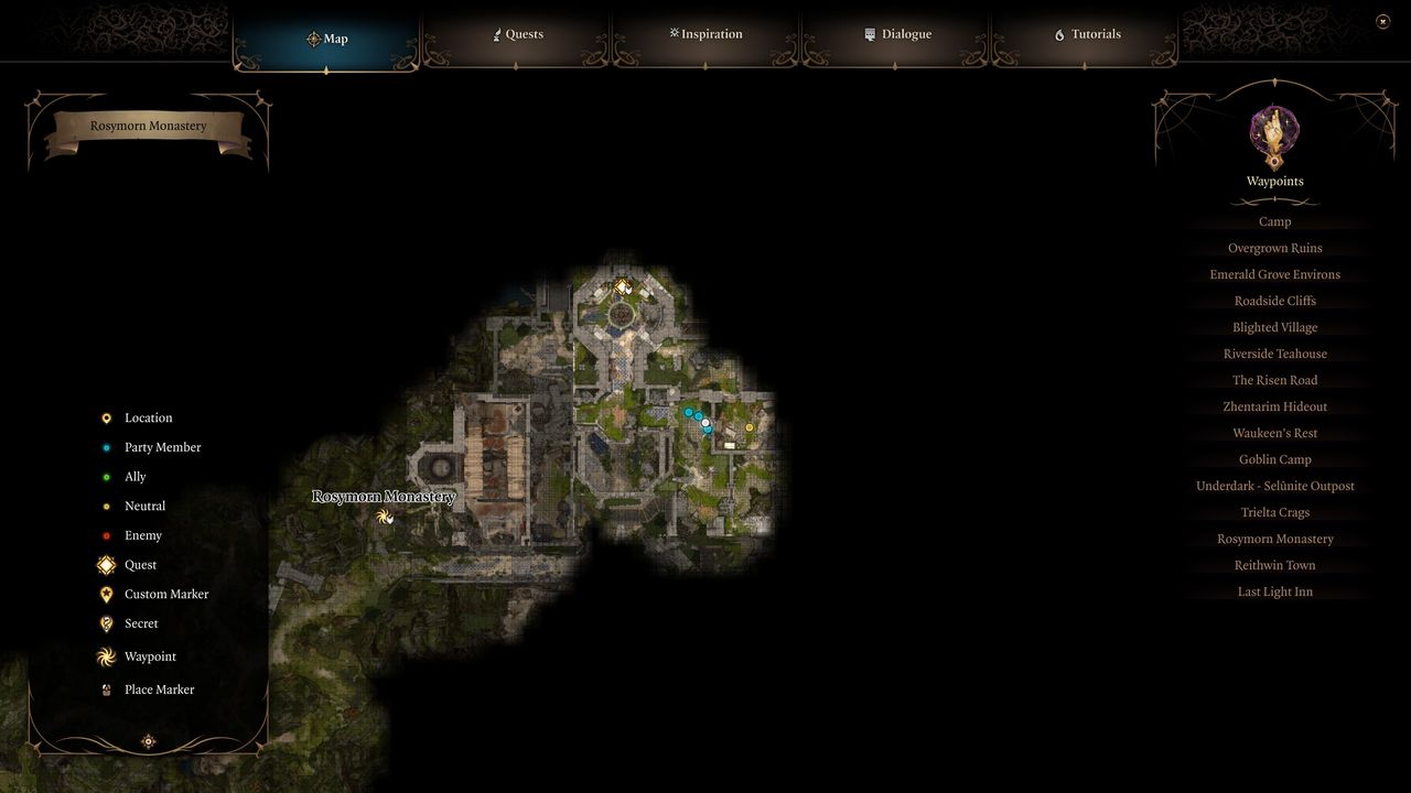 Baldur's Gate 3 Rosymorn Monastery puzzle