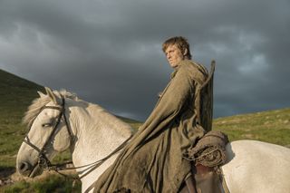 Ser Duncan the Tall sitting on Sweetfoot the horse in A Knight of the Seven Kingdoms