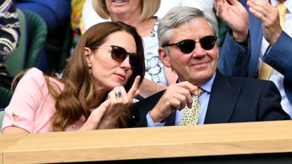 Kate Middleton&#039;s dad Michael Middleton at Wimbledon 2021