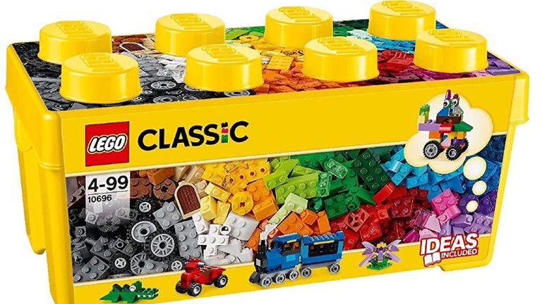 LEGO 10696 Classic Medium Creative Brick Box, Easy Toy Storage, Lego Masters Fan Gift