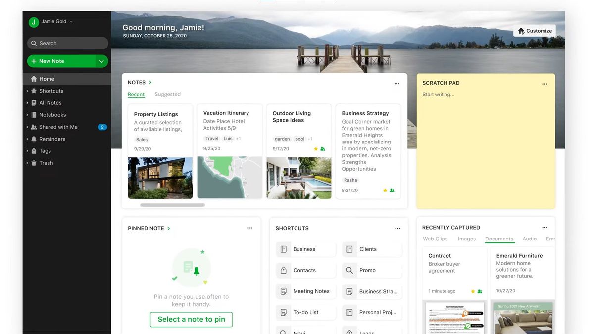 Evernote Home