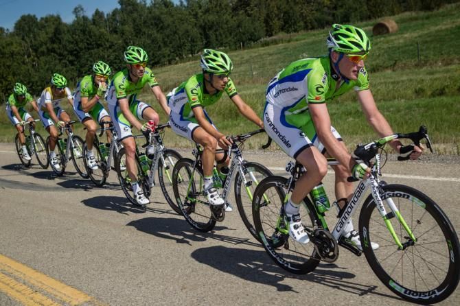 Cannondale spent the day controlling the front of the race.