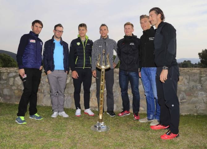 Diego Ulissi, Mark Cavendish, Peter Sagan, Philippe Gilbert, Marcel Kittel, Andre Greipel and Fabian Cancellara ahead of Tirreno-Adriatico.