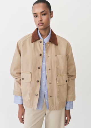 MANGO, Denim Parka With Contrasting Collar - Women | Mango Usa