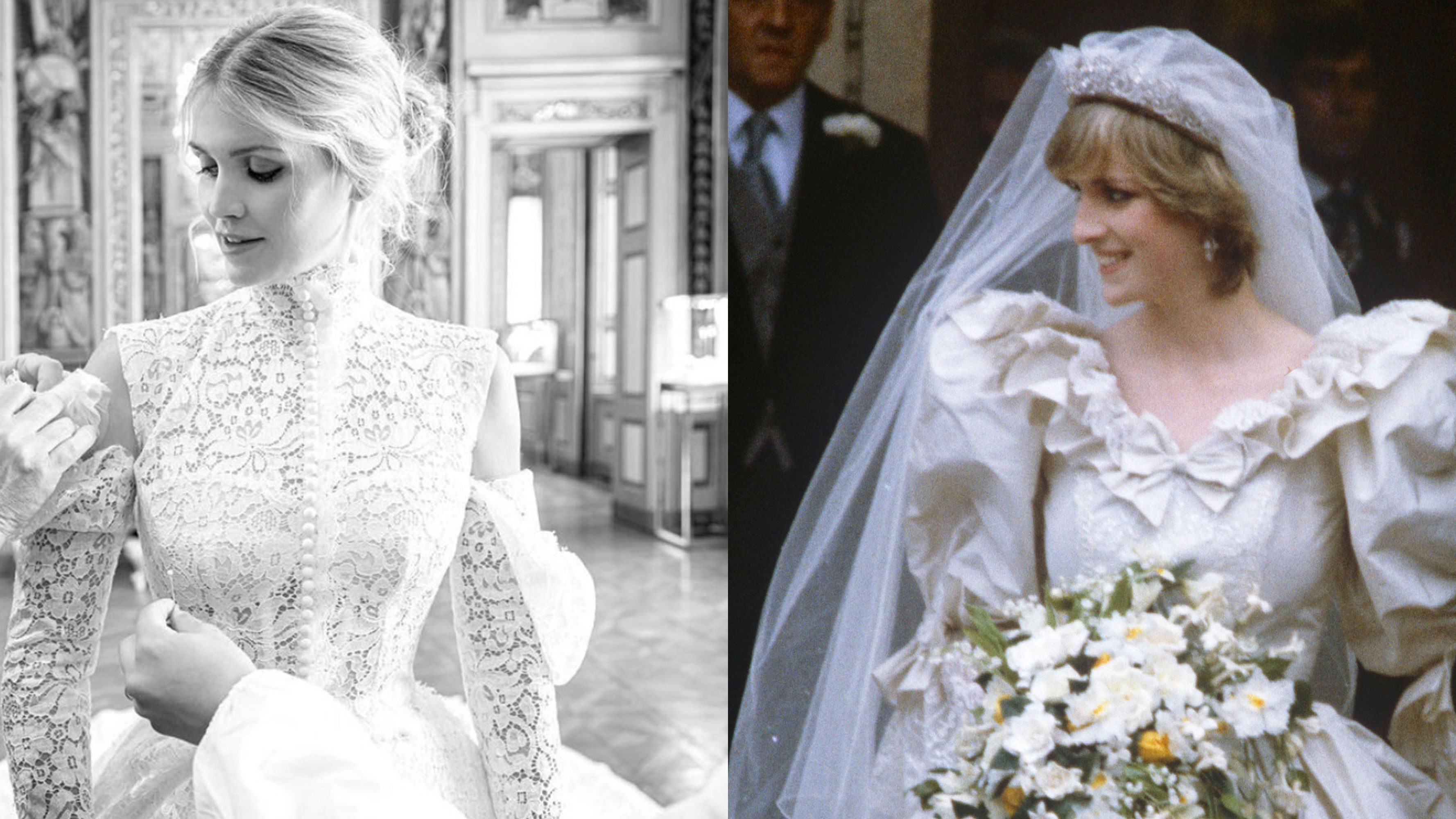 Kitty Spencers Wedding Dress Included Nods To Princess Diana Marie