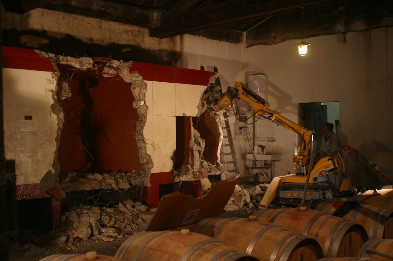 the cellar at Ch&acirc;teau Biac