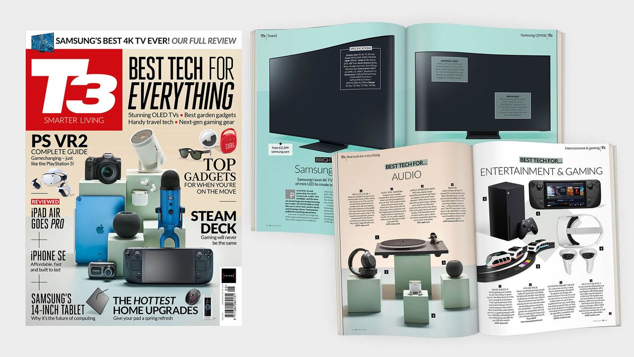 Cover of T3 issue 333 featuring the cover line &#039;Best tech for everything&#039;.