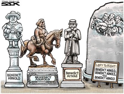Political cartoons U.S. Benedict Arnold Confederate monument history