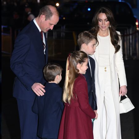 Prince William and Kate Middleton with their three children at the Together at Christmas 2023 concert 