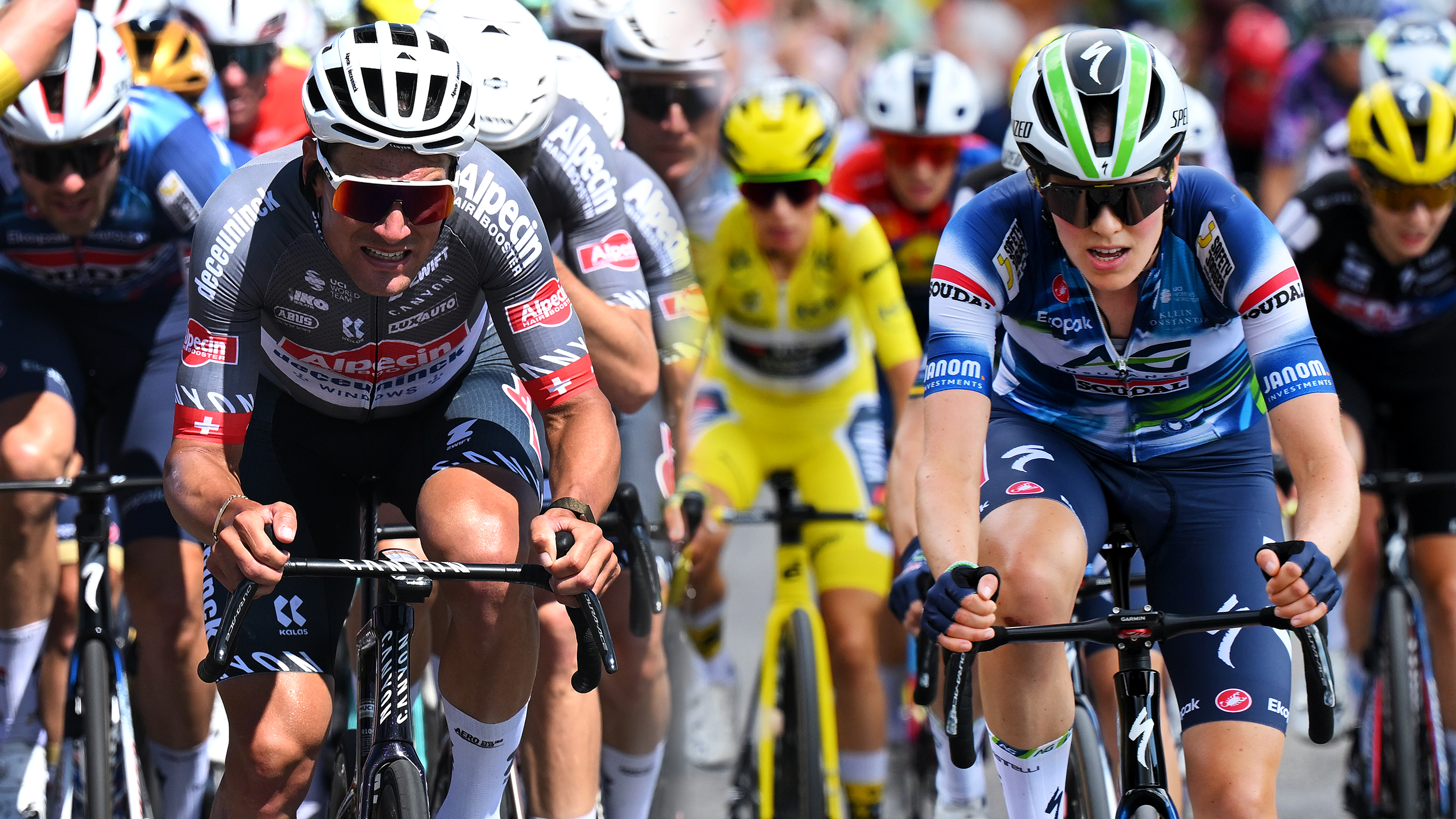 Composite image of Silvan Dillier and Julie Van de Velde