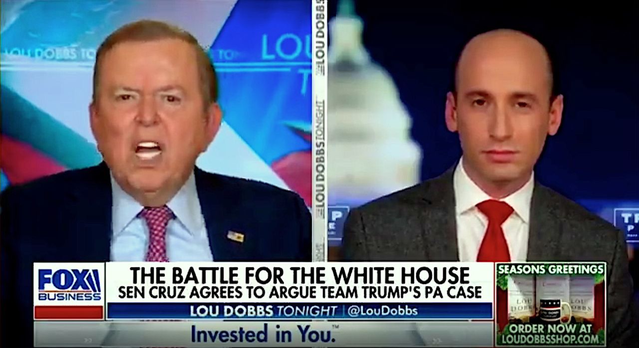 Lou Dobbs yells at Stephen Miller