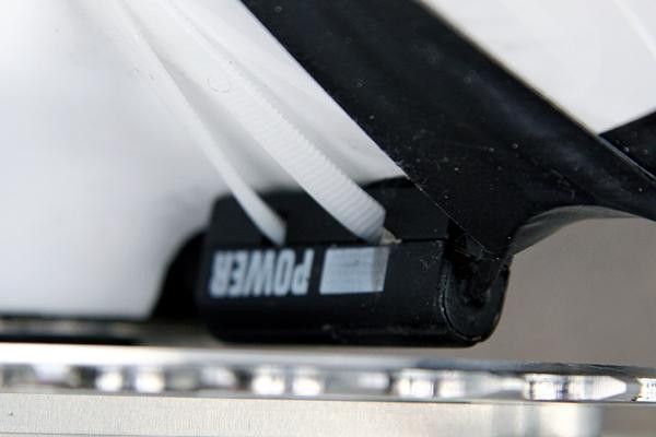 Part of Roesems' SRM Powermeter neatly tucked away behind the inside chainring.
