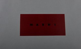 Marni's show invite came in a deep rich burgundy