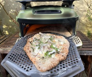 A flatbread made in the Gozney Tread