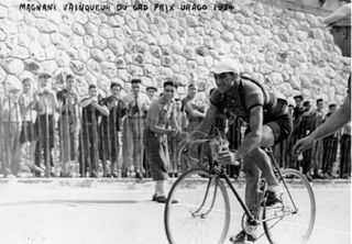 Joseph Magnani winning the 1934 Grand Prix Urago in Nice