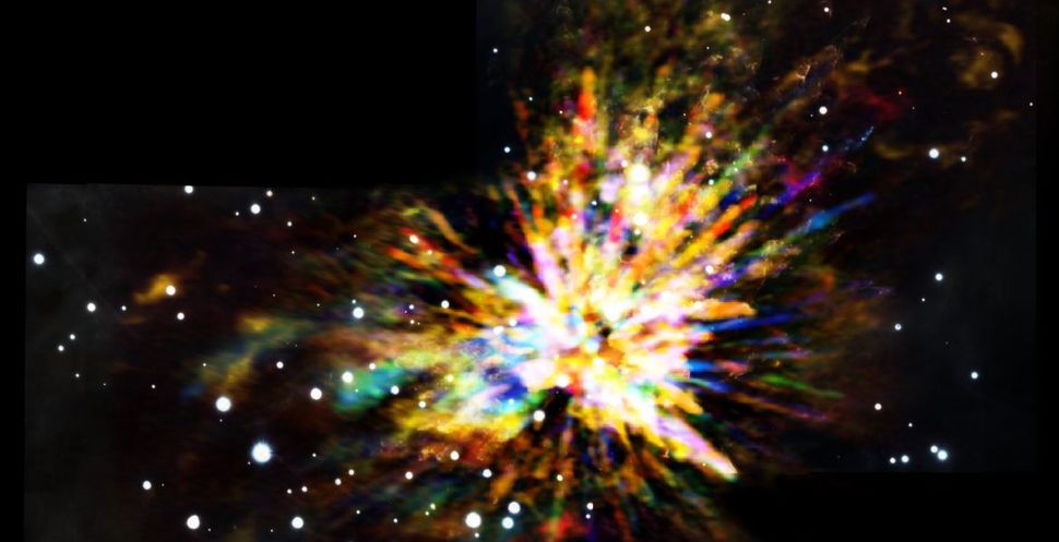 Violent Star Collision Triggers Cosmic Fireworks Display Space