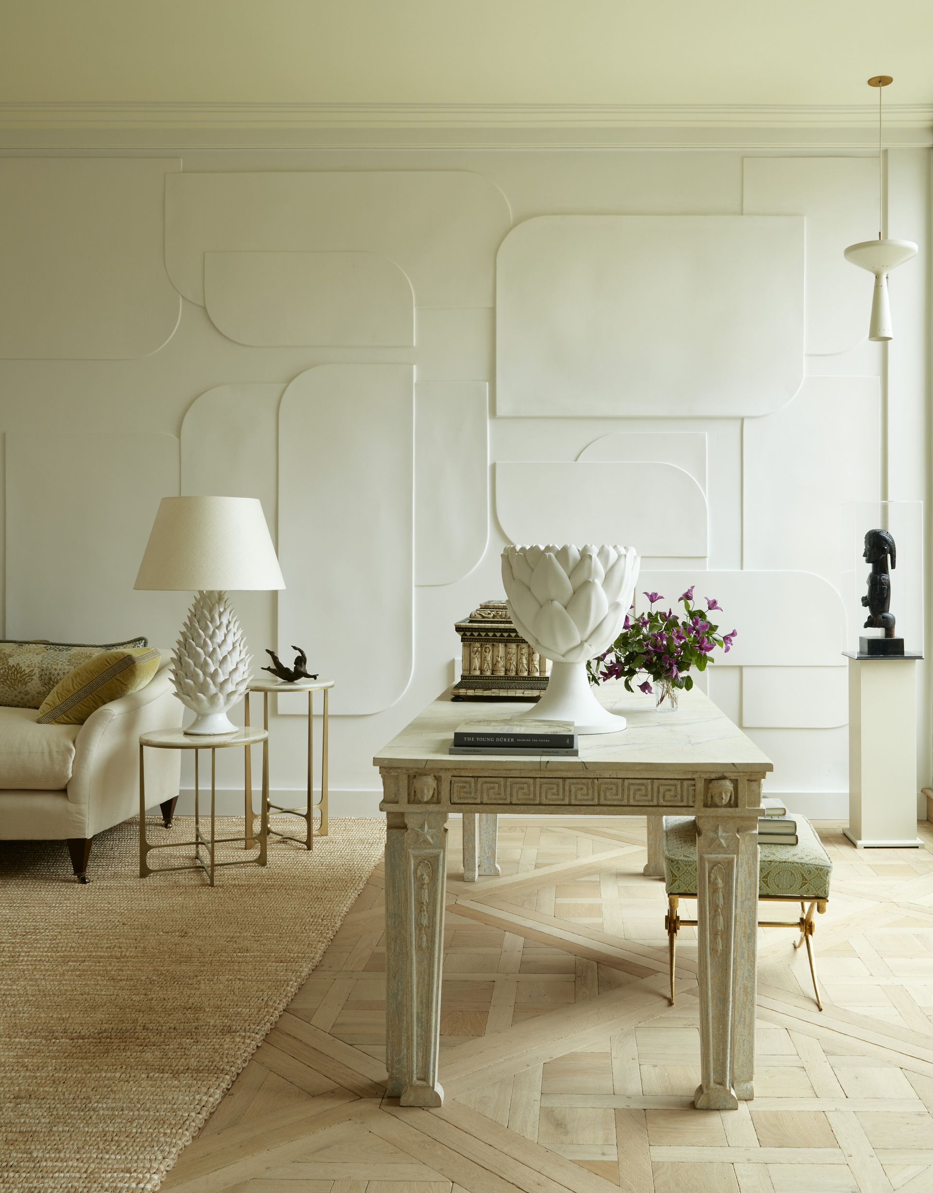 A geometric pattern on a wall