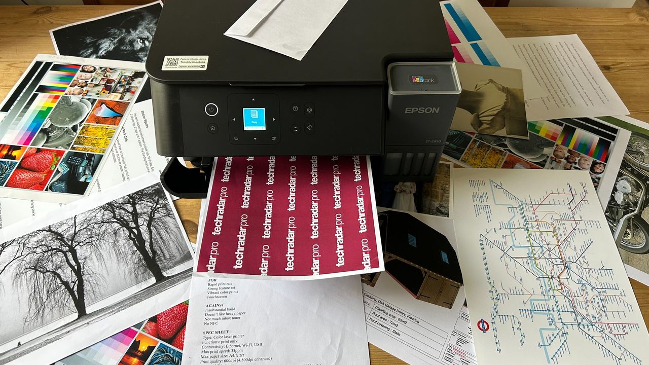 Testing the Epson EcoTank ET-2980 ink tank printer in a home office