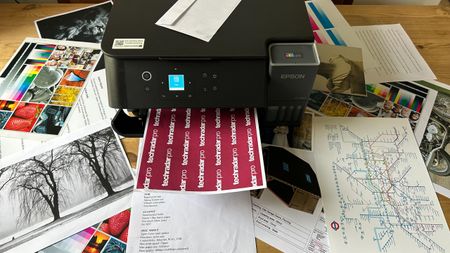 Testing the Epson EcoTank ET-2980 ink tank printer in a home office