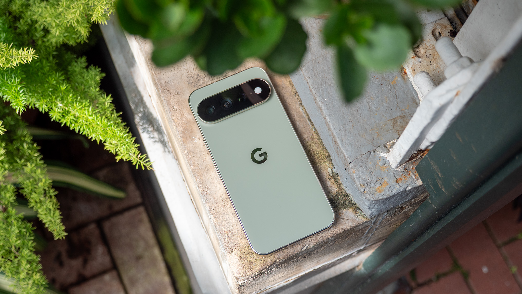 The back of the olive green Google Pixel 11 Pro XL