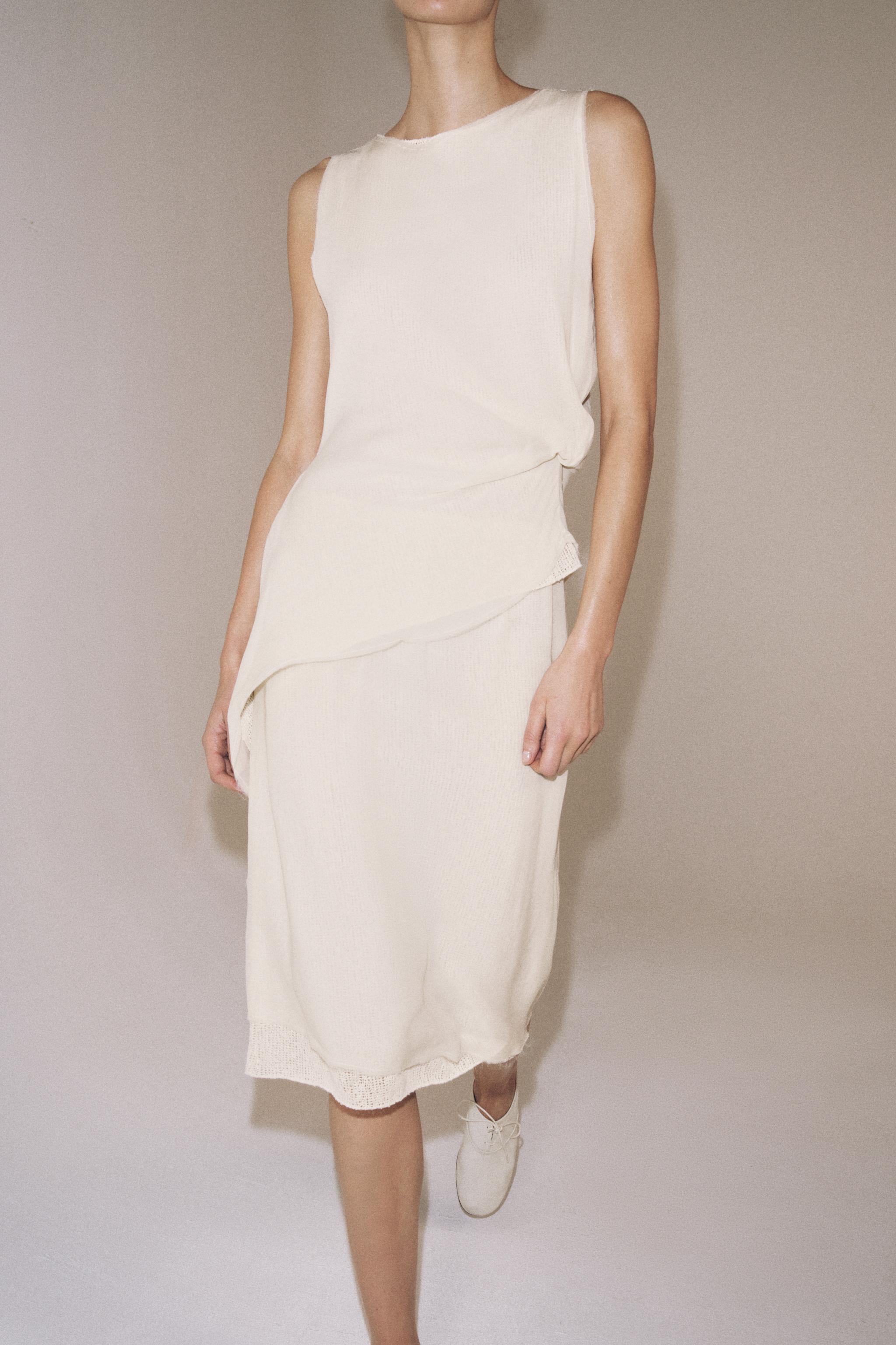 ZARA Asymmetric Sleeveless Top