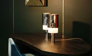 Design lurked around all areas of town. At The Line, the Los Angeles-based lighting studio Atelier de Troupe presented a shiny new table lamp