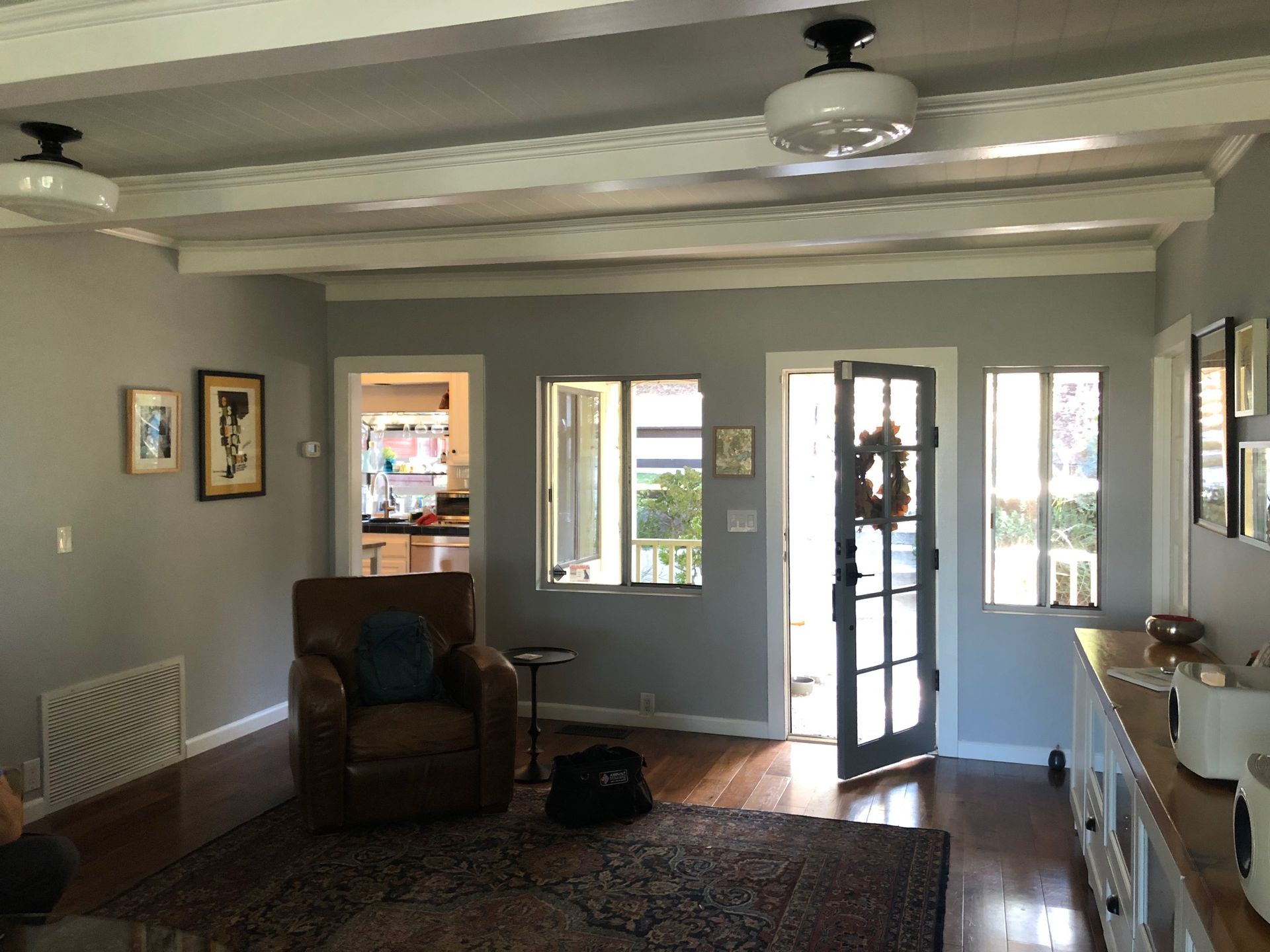 A dark and dated entryway