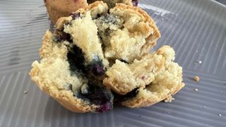 Muffin cooked in an air fryer