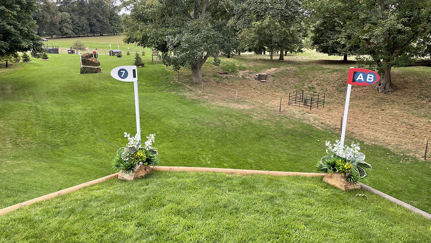 Burghley Horse Trials cross-country course fence 7ab direct