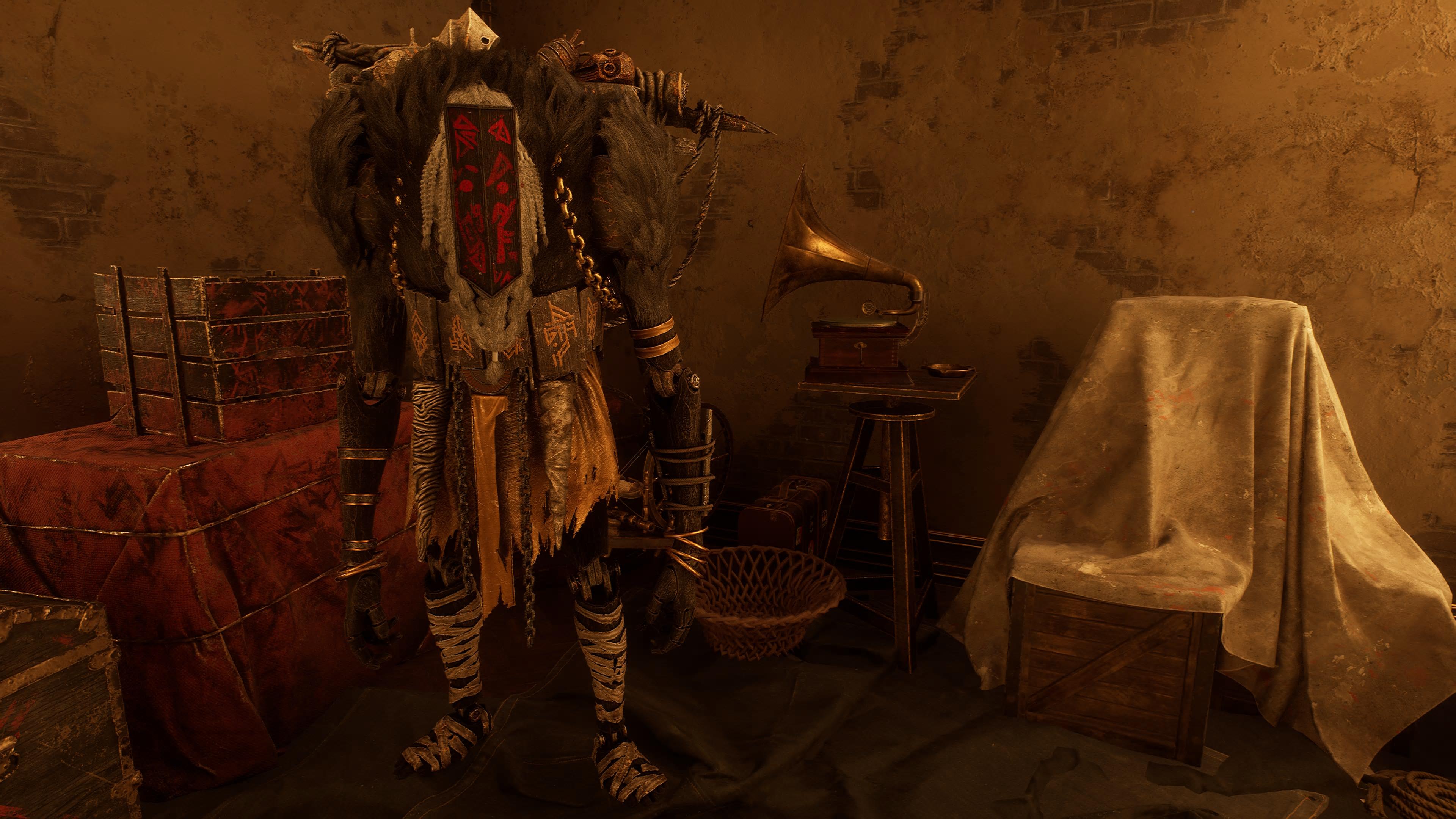 Monoco standing in front of a gramophone in Clair Obscur: Expedition 33