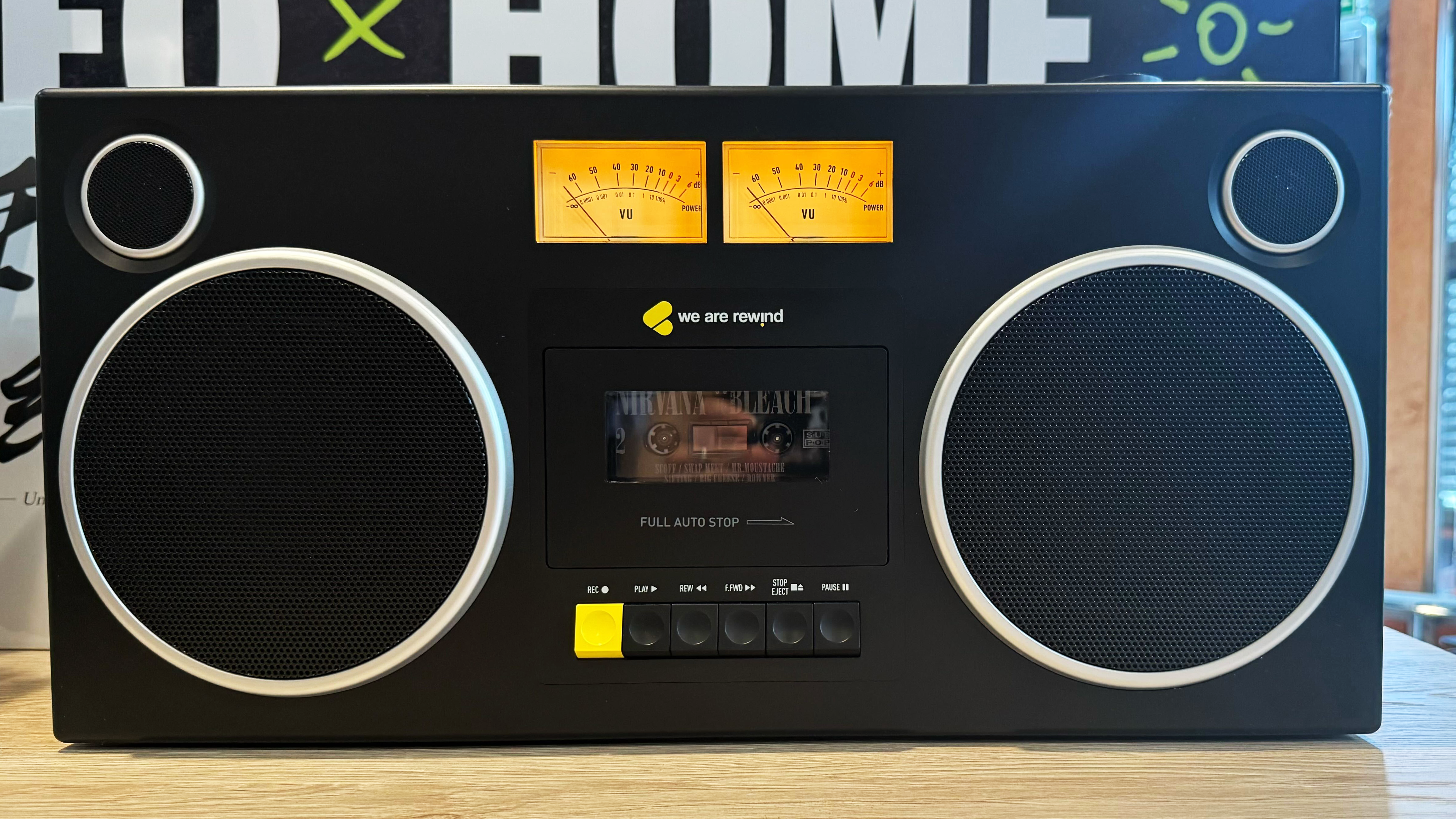 the we are rewind portable speaker cassette player