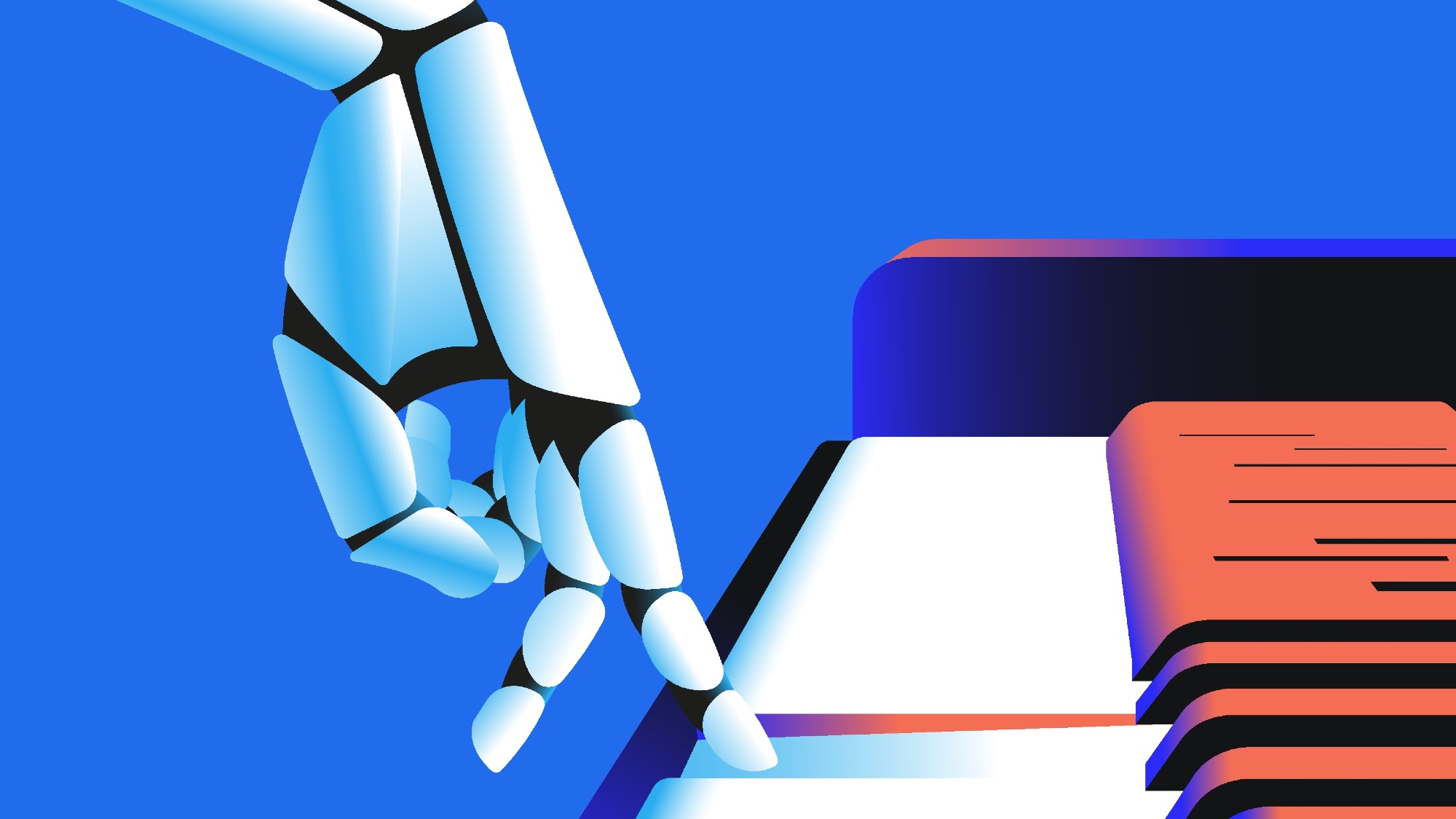 Robot hand playing piano