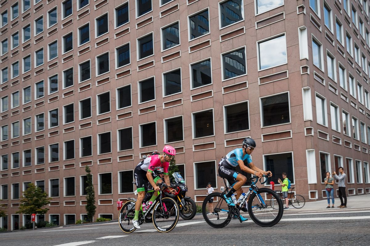 Taylor Phinney and James Piccoli in an early break