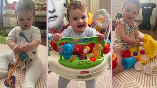Freddie, daughter of GoodtoKnow's Editor Anna Bailey, playing with her favourite toys for 6 to 12 month olds