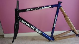 A late 2000s Cannondale SystemSix frameset